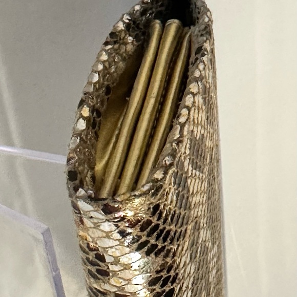 RARE Cach'e Animal Print Faux Leather Snap Lock Clutch Wallet 8x4 CC Holder - Picture 7 of 13